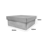 Caixa Quadrada - Kraft - C/ Tampa - 23,5x9,5cm - 01 UN - Artlillie - Magazine 25