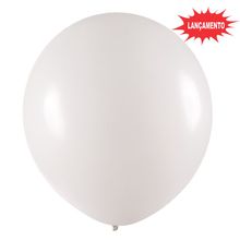 Balão de Festa Redondo Profissional Látex Liso 24'' 60cm - Branco - 3 unidades - Art Latex - Magazine 25