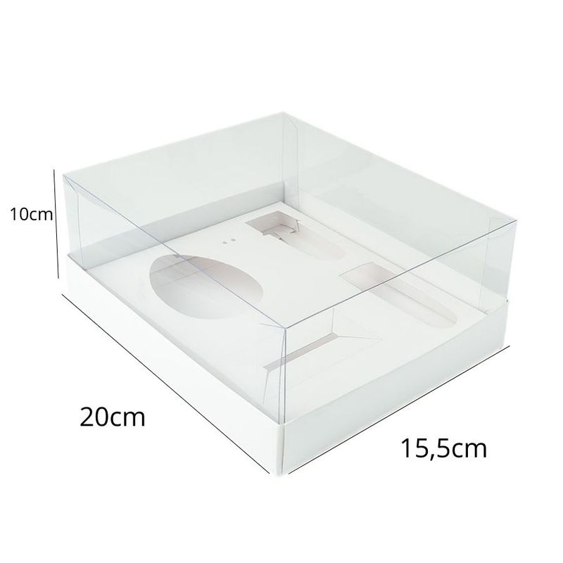 Caixa com Visor S21 (15cmx15cmx4cm) - Vermelho - 10 unidades - Assk - Magazine 25