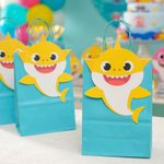 Sacola com Fechamento Baby Shark - 10 Unidades - Cromus - Magazine 25