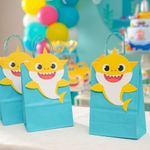 Sacola com Fechamento Baby Shark - 10 Unidades - Cromus - Magazine 25