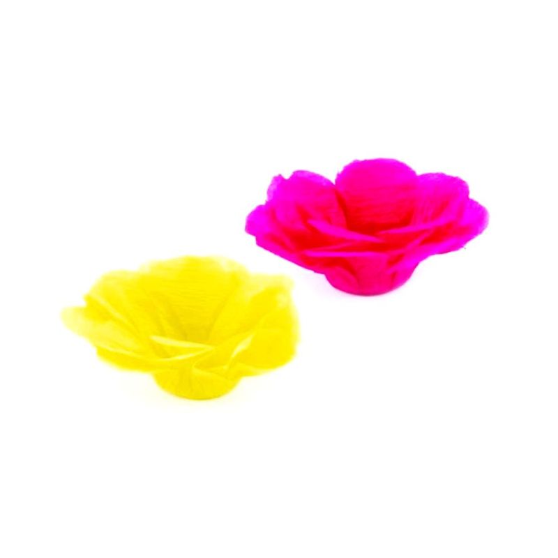 Forminha Flor - Neon - Rosa & Amarelo - 50 UN - MaxiFormas - Magazine 25