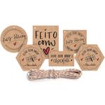 Kit Fechamento Para Presente Feito com Amor - 13 Peças - Cromus Páscoa - Rizzo Embalagens