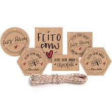 Kit Fechamento Para Presente Feito com Amor - 13 Peças - Cromus Páscoa - Magazine 25