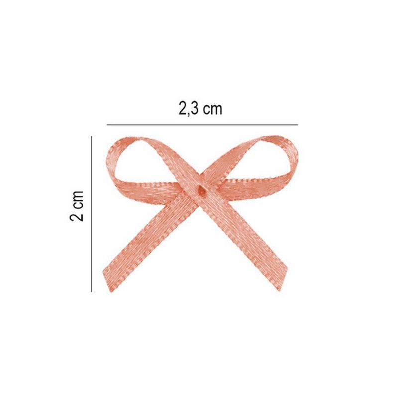Lacinho Rose Gold Tipo Mosquitinho - Pct c/ 100 peças - Laços Marcela - Rizzo Embalagens