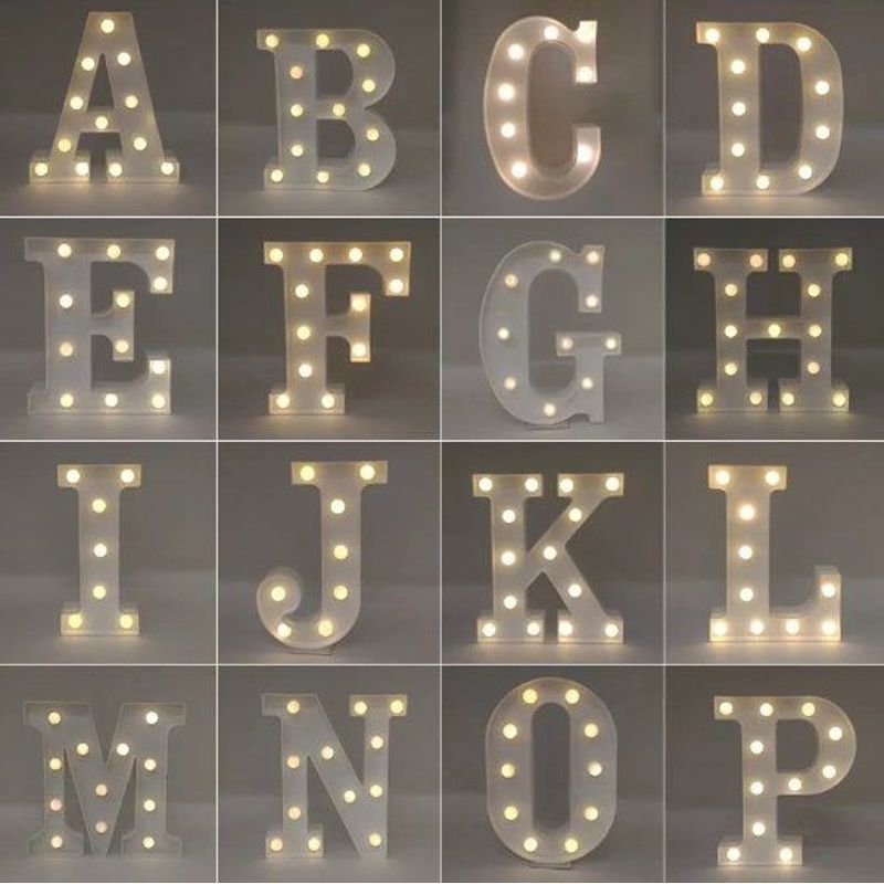 Letra LED Decoração Festa - J - 01 unidade