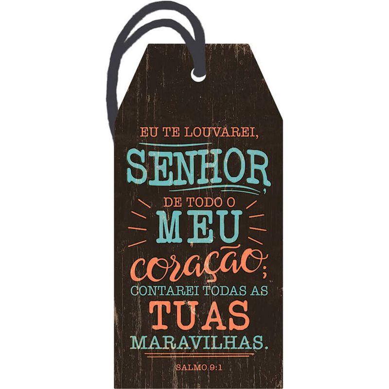 Decor Home Tag "Eu te louvarei" - DHT2-002 - 1 unidade - Litoarte - Magazine 25