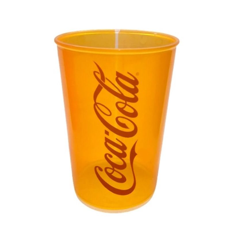 Copo de Plástico Coca-Cola - Laranja - 320 ml - 1 unidade - Plasútil - Magazine 25