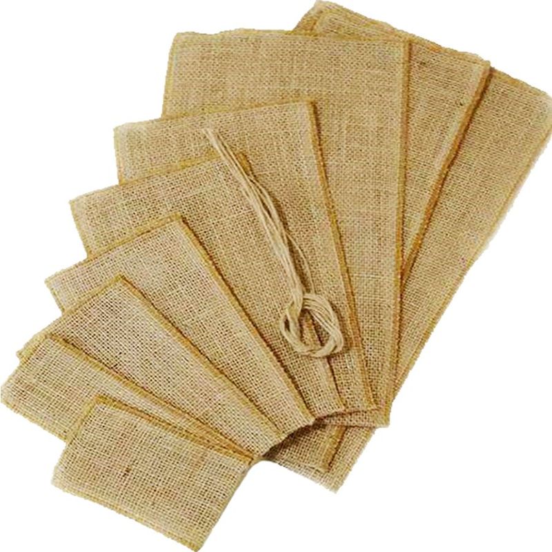 Saco de Juta para Lembrancinhas N° 5 - 24x44 cm - 5 unidades - EcoArt Embalagens
