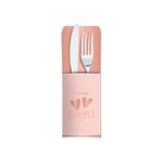 Porta Talher Decorativo Romântico Rose Gold - 8 unidades - Cromus - Magazine 25