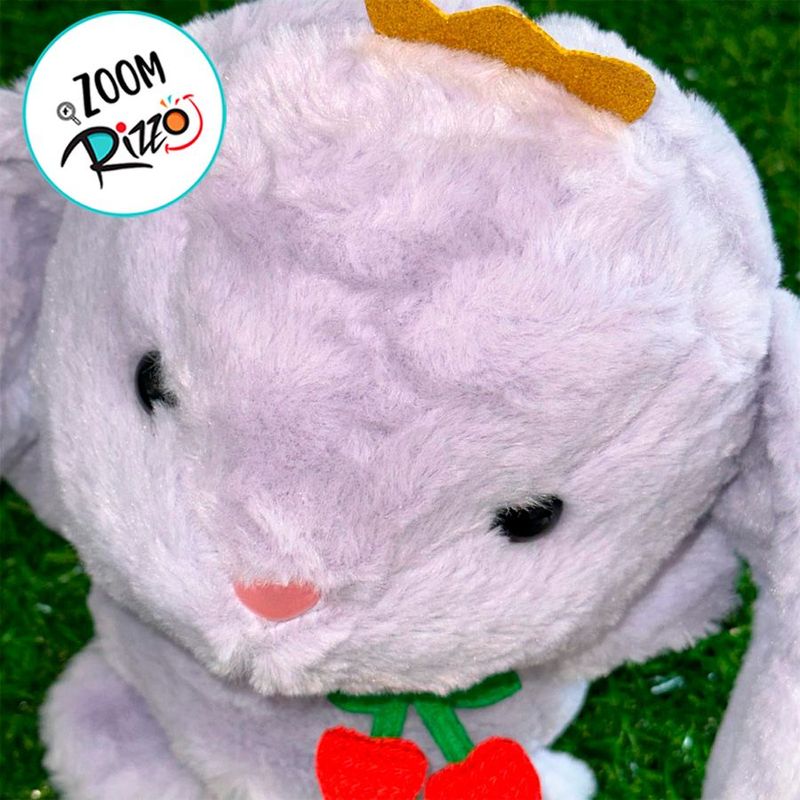 Coelho de Pelúcia Roxo com Coroa - 22cm - 1 unidade - Magazine 25