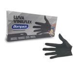 Luva Vinilflex Bompack S/PO Preta P   - 100 unidades - Bompack - Rizzo Embalagens