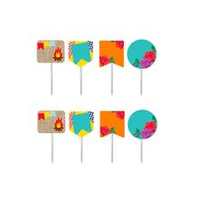 Plaquinhas para Personalização - Festança - 8 unidades - Cromus - Magazine 25