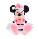 Pelúcia Minnie c/ Vestido de Bolinha e Gorro Rosa - 40 cm - Natal Disney - 1 unidade - Cromus - Magazine 25