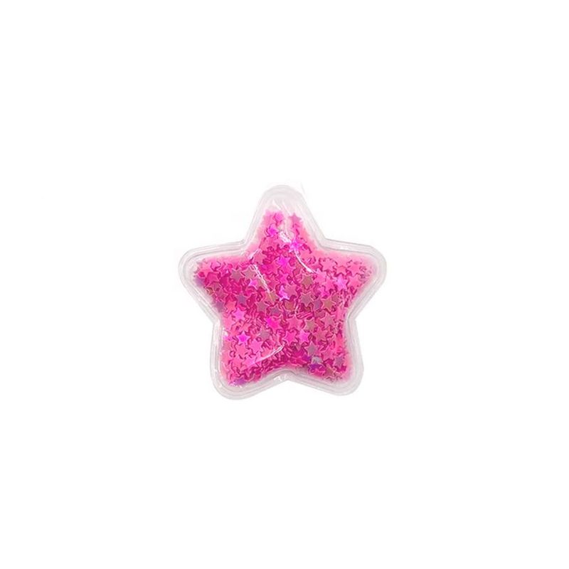 Aplique Estrela Rosa Escuro com Glitter - 2 unidades - Magazine 25