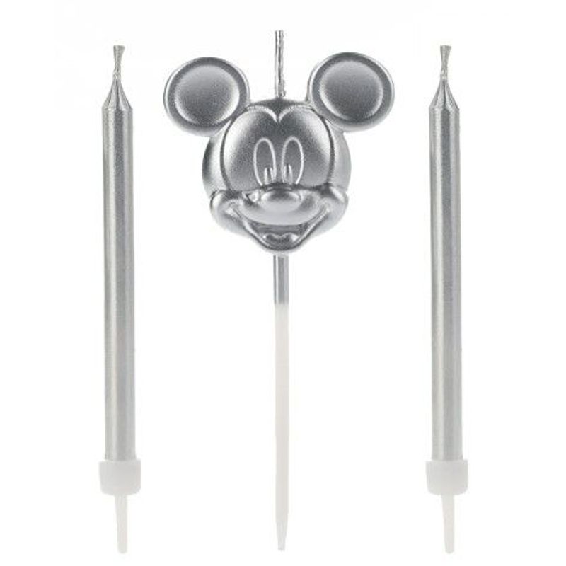 Vela Mickey Rosto Prata Disney Silver Festas Magazine 25