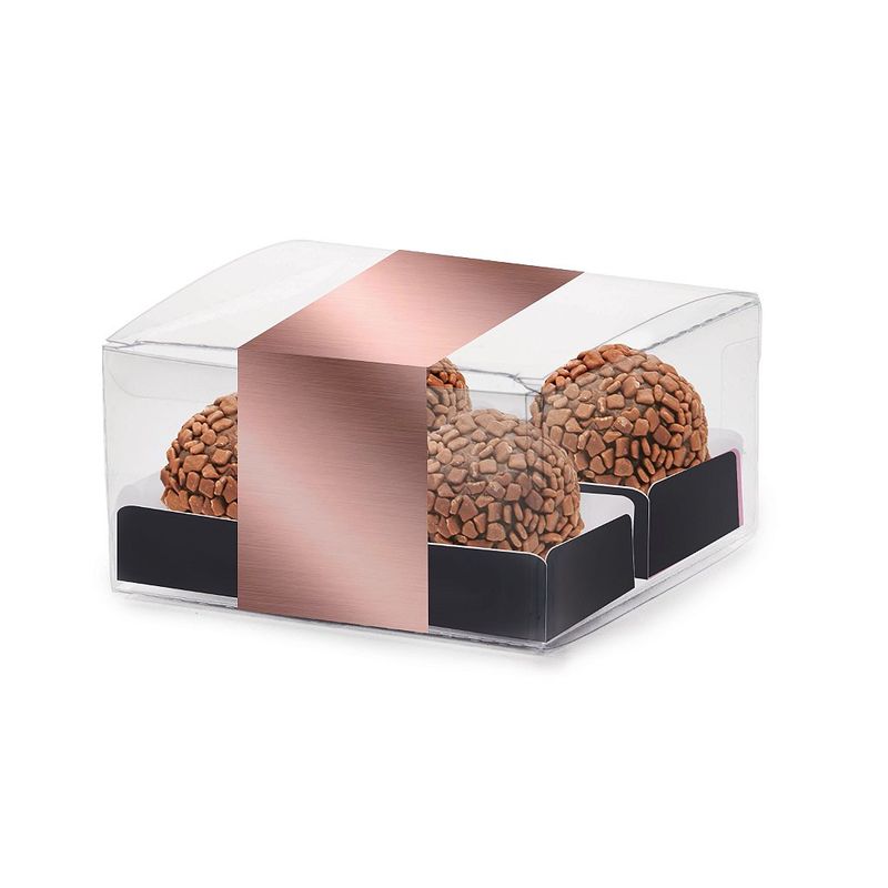 Caixa Clean com Forminhas Festa Rose Gold - 04 unidades - Cromus - Rizzo Festas