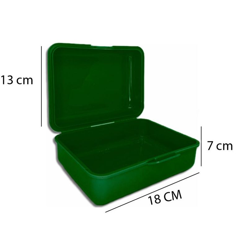 Caixinha Lembrancinha Plástica Verde 18cm x 7cm - 1 unidade - Rizzo Embalagens