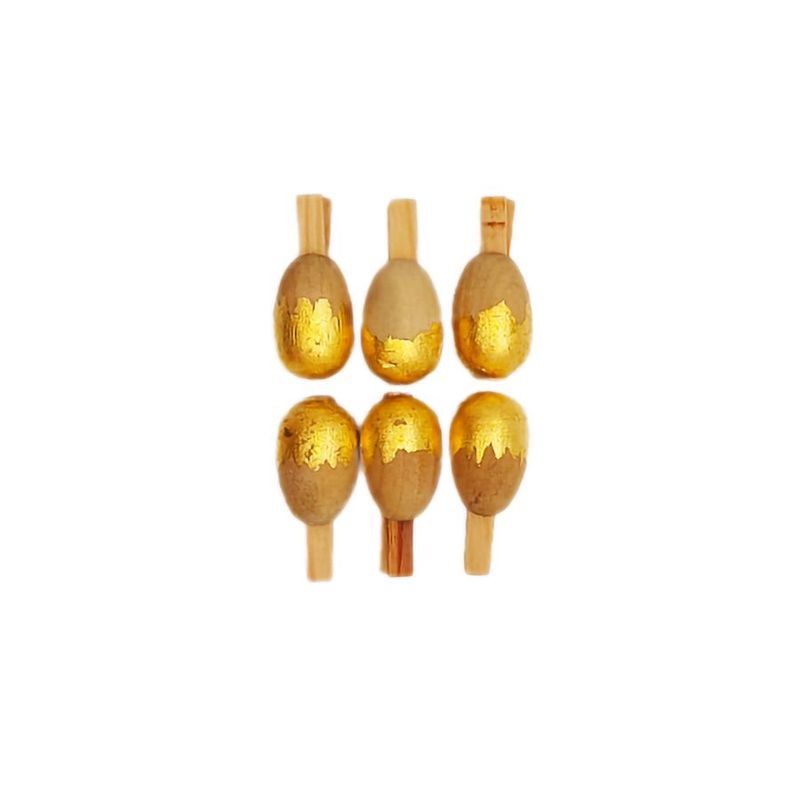 Prendedor Ovo de Páscoa - Ouro - 1 unidade - Cromus - Magazine 25