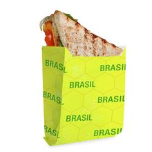 Saquinho De Pipoca - Vai Brasil P - 8cm x 10cm - 50 unidades - Cromus - Magazine 25