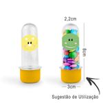 Mini Tubete Lembrancinha Dino Baby 8cm 20 unidades - Amarelo - Magazine 25