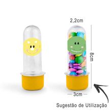 Mini Tubete Lembrancinha Dino Baby 8cm 20 unidades - Amarelo - Magazine 25