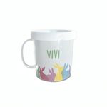 Caneca Acrílica Rosqueável Personalizada - Coelhinhos - Branco - 1 unidade - Magazine 25