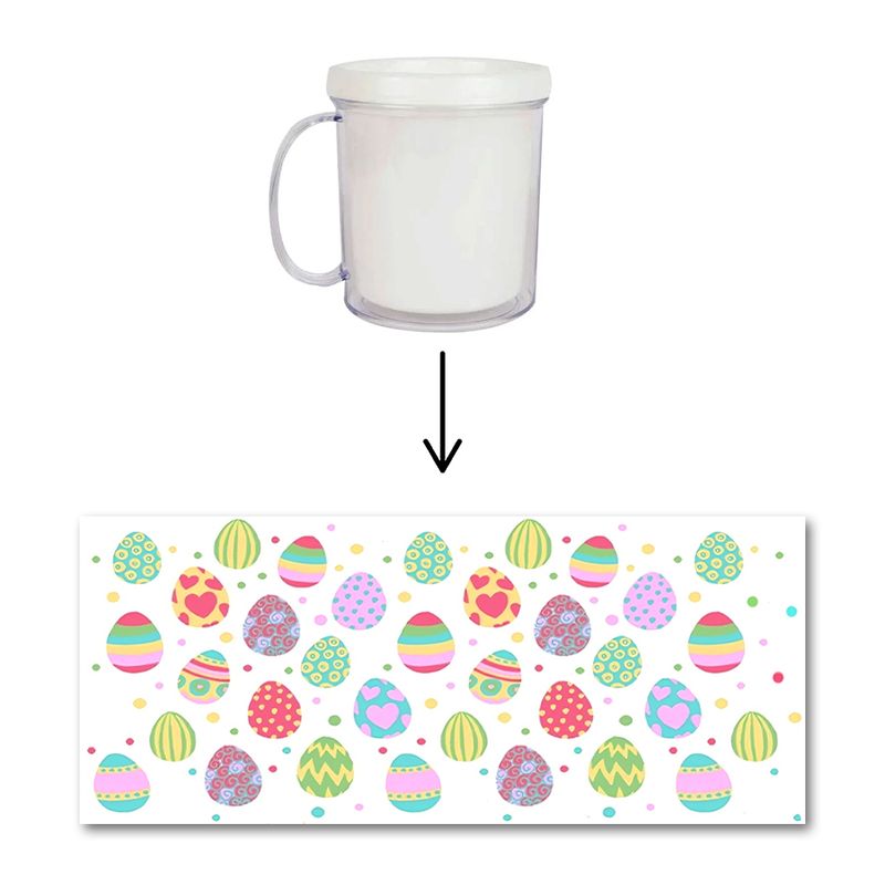Caneca Acrílica Rosqueável Personalizada - Ovinhos - Branco - 1 unidade - Magazine 25