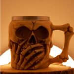 Caneca Caveira Rindo - "Caveira Rindo"  -  450mL - 01 Unidade - Rizzo Embalagens (olho não pintado)
