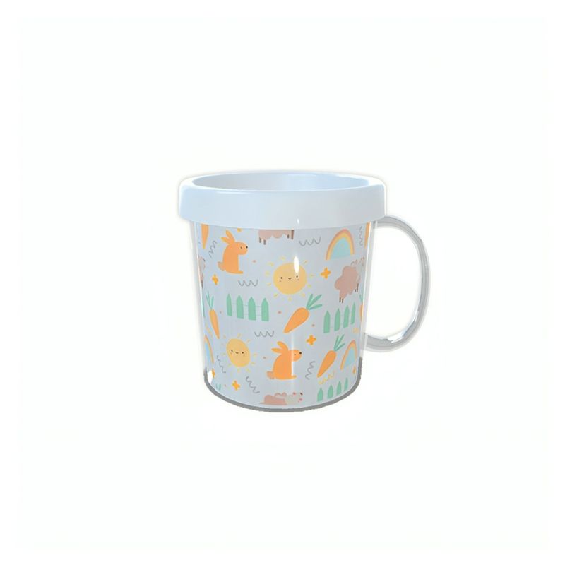 Caneca Acrílica Rosqueável Personalizada - Alegria de Páscoa - Branco - 1 unidade - Magazine 25