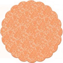 Fundo Rendado Redondo Laranja 7cm - 100 unidades - Cromus - Magazine 25