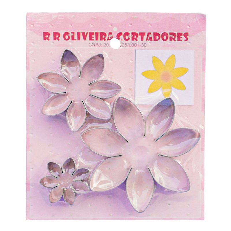 Kit Cortadores Flores Margaridas - 1 Unidade - RR Cortadores - Magazine 25