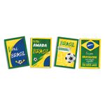 Quadros Decorativos Brasil Copa 2022 - 4 unidades - Festcolor - Magazine 25  Embalagens