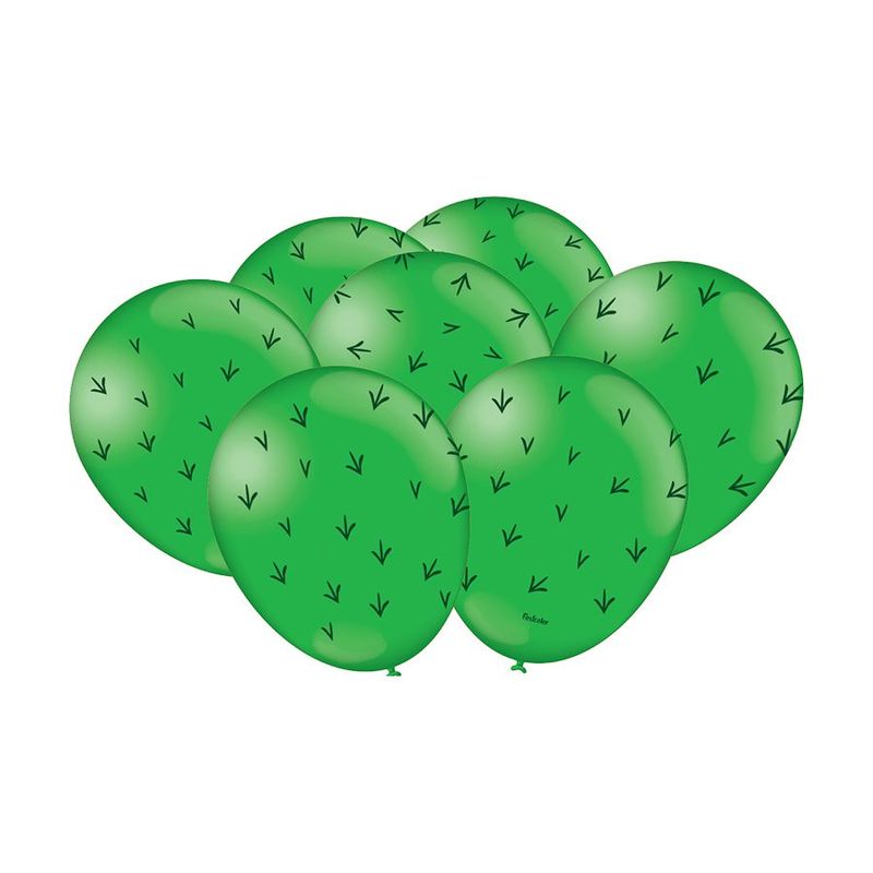Balão de Festa decorado São João Verde Claro 9'' polegadas - 25 unidades - Festcolor - Magazine 25