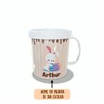 Caneca Acrílica Rosqueável Personalizada - Feliz Páscoa - Branco - 1 unidade - Magazine 25