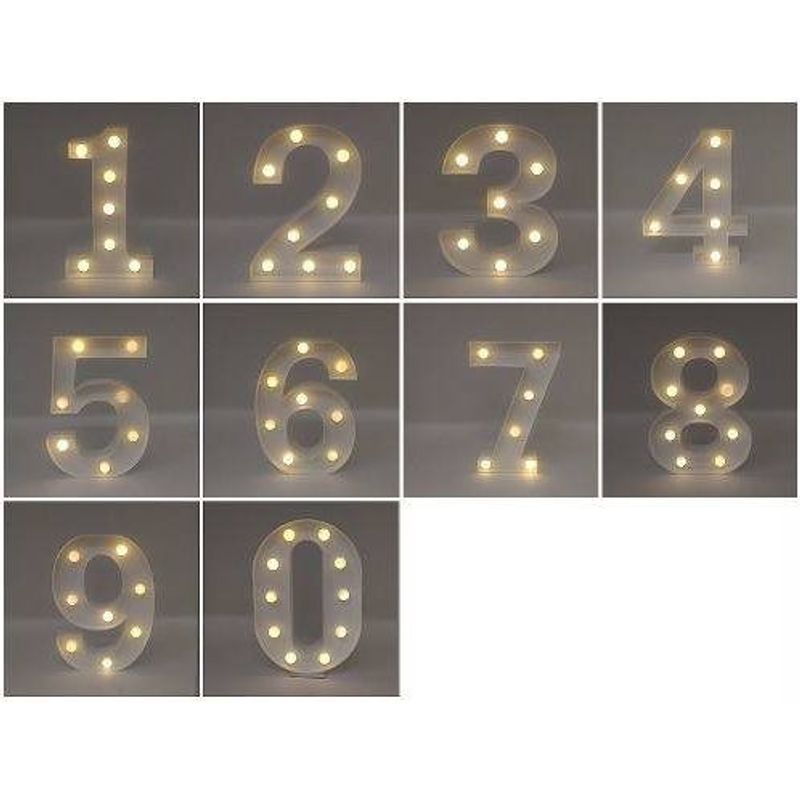 Número LED Decoração Festa - nº 8 - 01 unidade