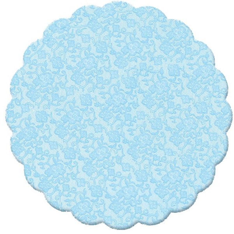 Fundo Rendado Redondo Azul Claro 9cm - 100 unidades - Cromus - Rizzo Embalagens