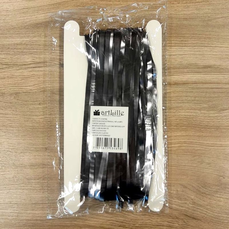 Cortina Decorativa Fosca Chumbo L1 x A2 m- 01unidade - Artlille - Rizzo Embalagens