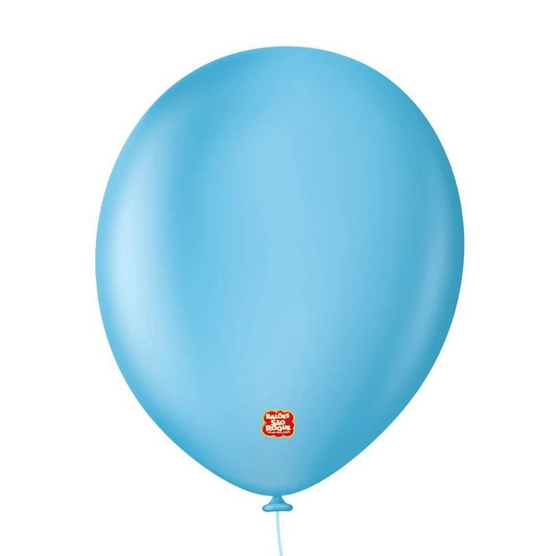 Balão Profissional Premium Uniq - 16'' 40 cm - Azul Light - 10 unidades - Balões São Roque - magazine 25
