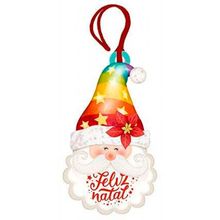 Enfeite para Pendurar  -  "Feliz Natal" Papai Noel - Ref. DHT4N-006 - 1 unidade - Magazine 25