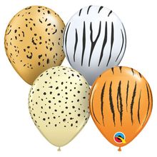 Balão de Festa Látex Decorado - Safari Ast (Sortido Safári) - 5" - 100 Unidades - Qualatex - Magazine 25