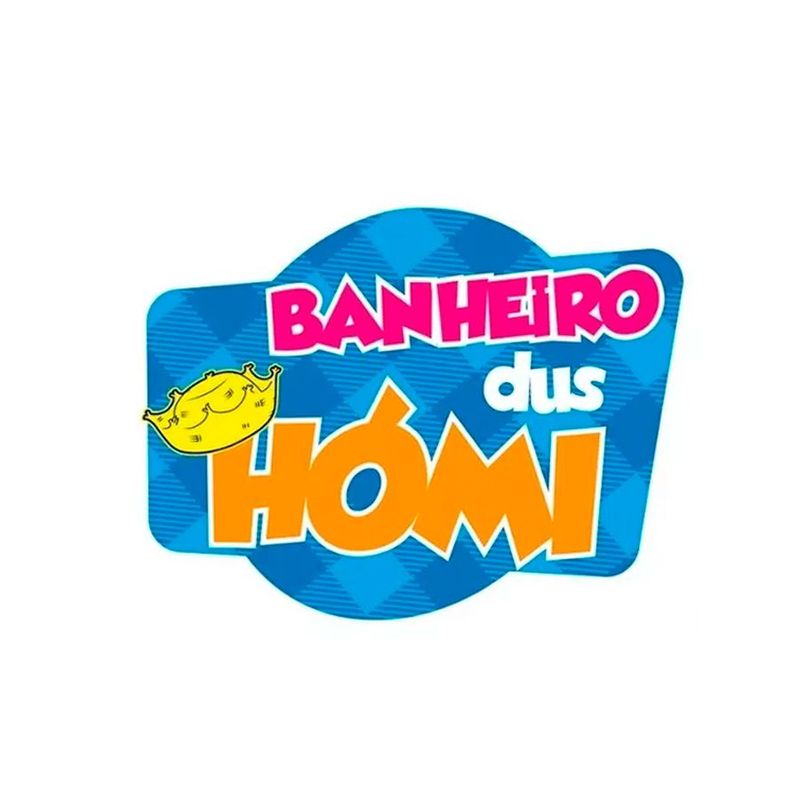 Placa "Banheiro dus Hómi" - 1 unidade - Grintoy - Magazine 25