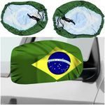 Bandeira Para Retrovisor - 2 Peças - Brasil - 30cm x 31cm - 1 unidade - Magazine 25