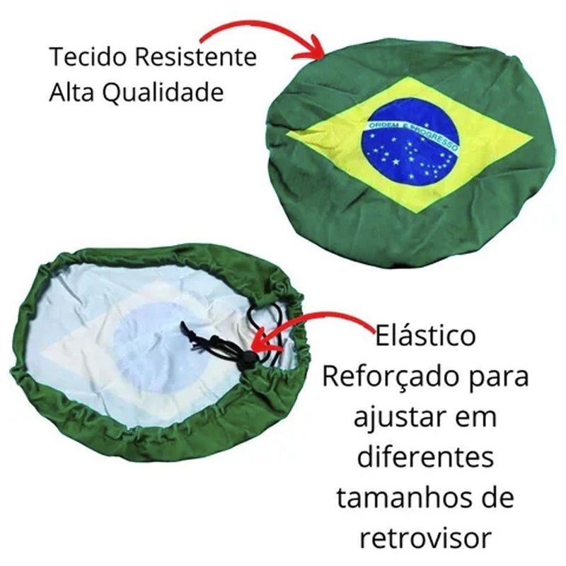 Bandeira Para Retrovisor - 2 Peças - Brasil - 30cm x 31cm - 1 unidade - Magazine 25