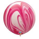 Balão Gigante Decorado 3ft (90 cm) - Red Orange Superagate (Arco-íris Vermelho e Laranja) - 2 Un - Qualatex - magazine 25