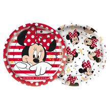 Prato Papel Redondo 18cm Festa Minnie Mouse 12 Unidades Regina Magazine 25