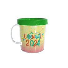 Caneca Acrílica Rosqueável Personalizada - Carnaval 2024 - Verde - 1 unidade - Magazine 25