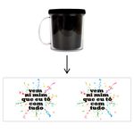 Caneca Acrílica Rosqueável Personalizada - Carnaval - Vem Ni Mim - Preto - 1 unidade - Magazine 25