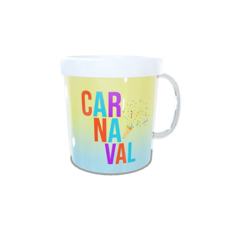 Caneca Acrílica Rosqueável Personalizada - Carnaval - Hoje Eu Não Tô Bom - Branco - 1 unidade - Magazine 25