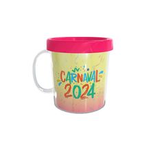 Caneca Acrílica Rosqueável Personalizada - Carnaval 2024 - Pink - 1 unidade - Magazine 25
